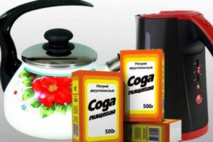 Faire bouillir avec du soda pour nettoyer la bouilloire