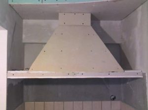 hotte en plaques de plâtre