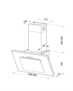 Installation d'une hotte inclinée