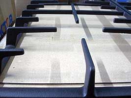 grille sur la cuisinière