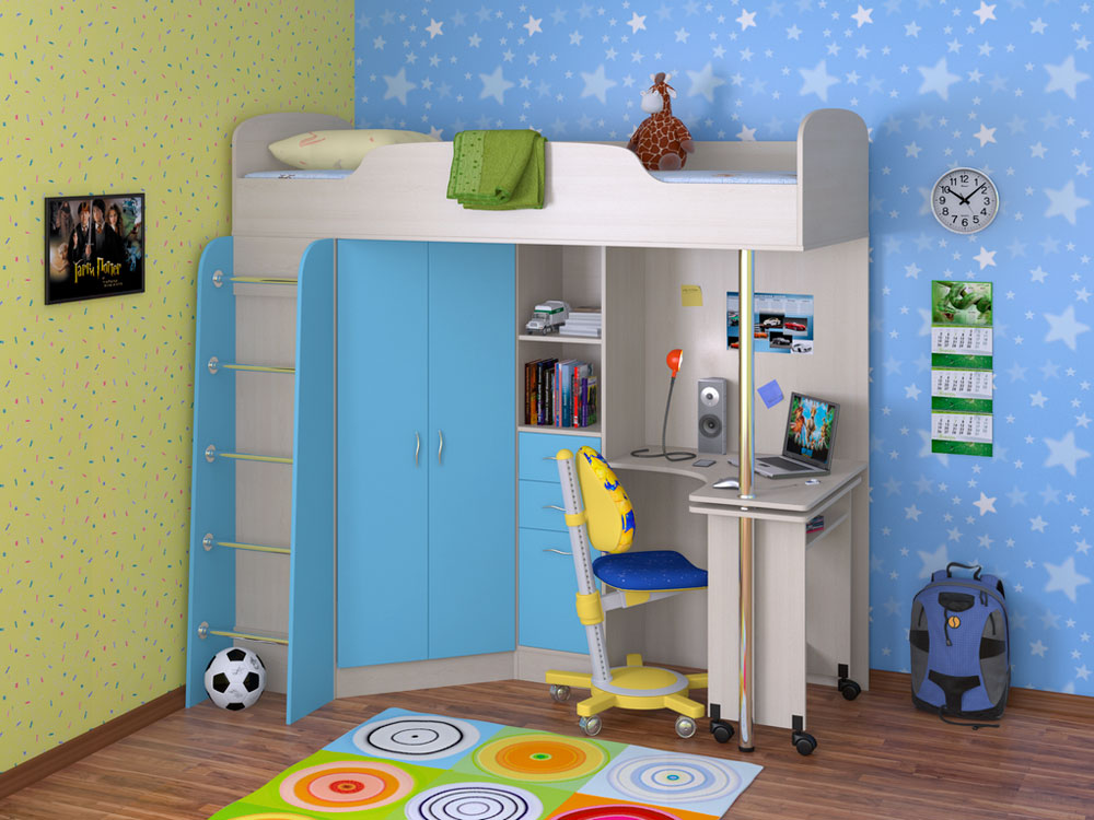 Possibilité d'un lit avec casier.