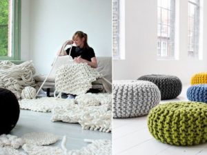 Comment tricoter un pouf avec du fil tricoté