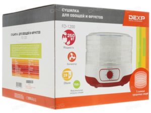 Options de sélection de séchage.