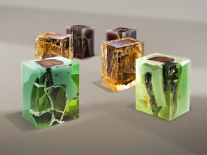 Tabouret en résine époxy