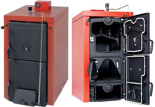 Chaudière à combustible solide.