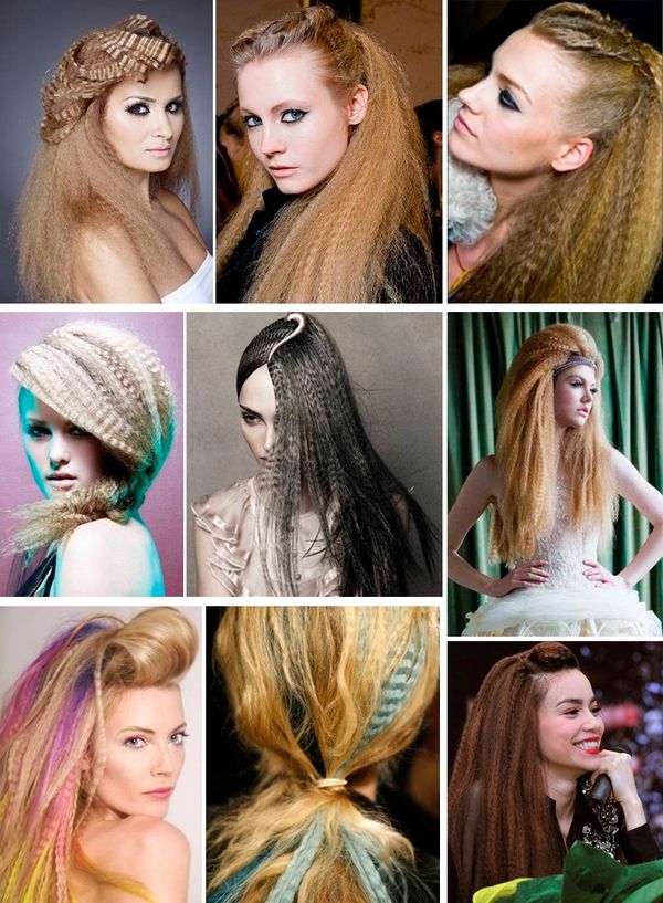 Options pour la pose d'un fer à friser ondulé.