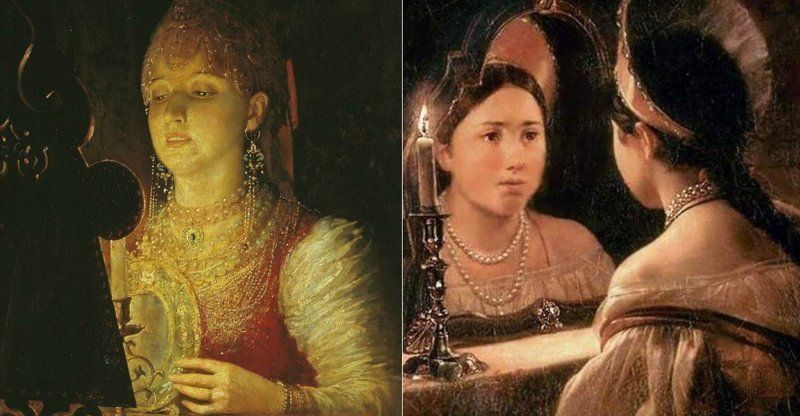 Un miroir en Russie était utilisé pour la divination