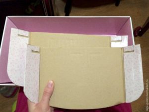 Assembler un berceau à partir d'une boîte à chaussures. Étape 3.