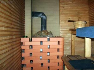 brique pour le poêle dans les bains publics