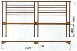 Lit à faire soi-même réalisé à partir d'un tube profilé (dessin)