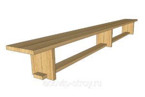 banc de sauna standard