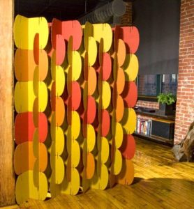 Ovales de paravent en carton DIY 