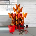 paravent en carton dans le papillon