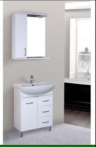 Lavabo avec meuble.