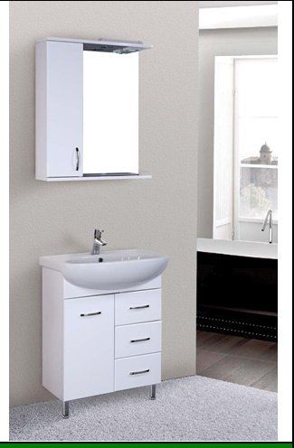 Lavabo avec meuble.