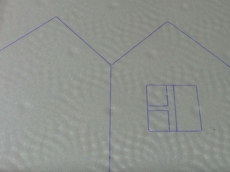 Dessin de la maison du Père Noël.