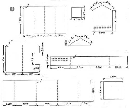 Dessin d'une autre maison en carton.