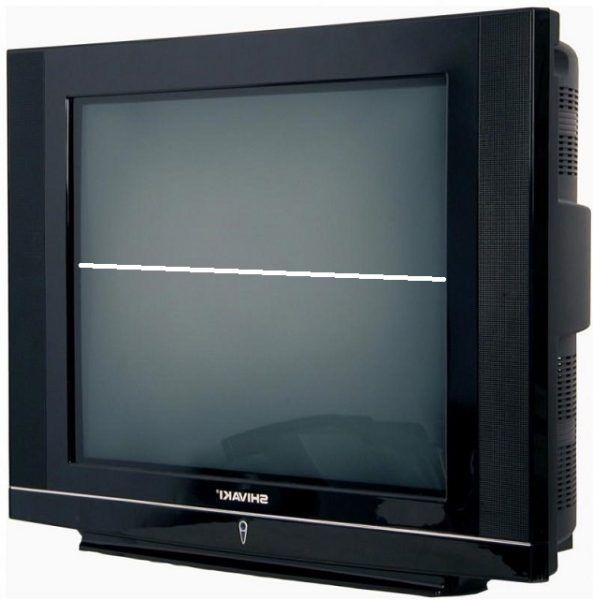 Ligne blanche sur l'écran du téléviseur.