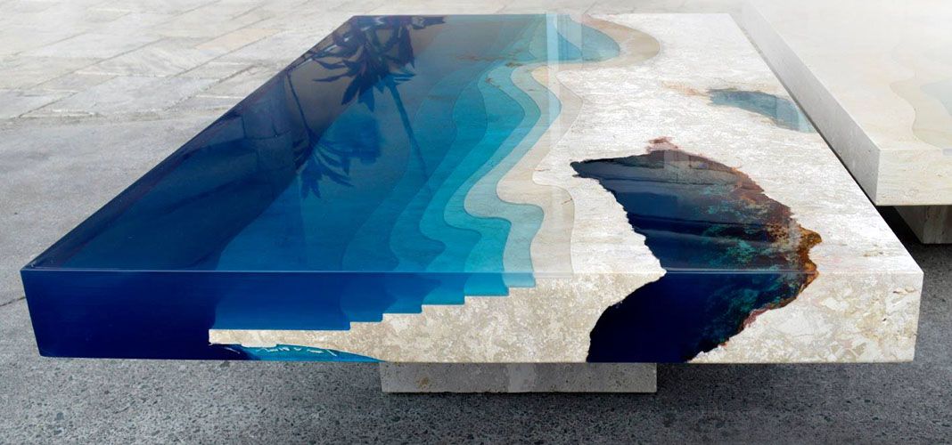 Table DIY en résine époxy