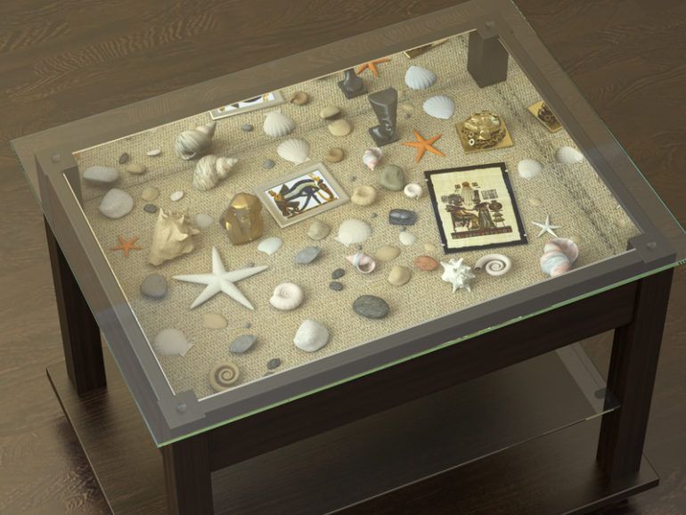 Décoration de table basse DIY.