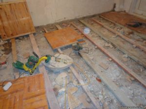 Démontage de parquet