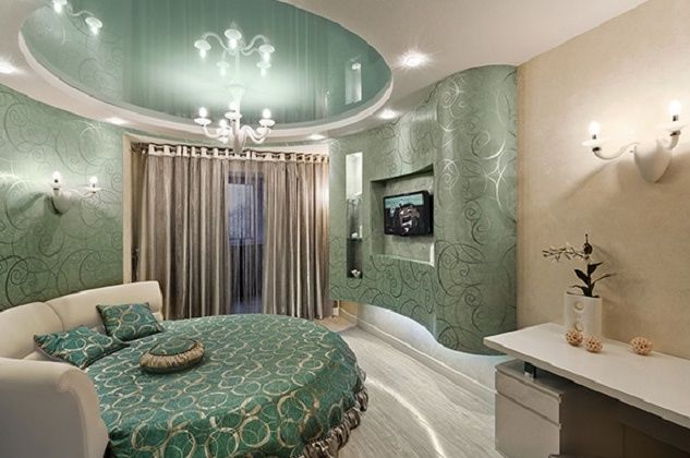 Conception de chambre avec un lit rond