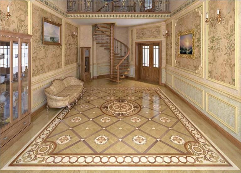 Finition de parquet artistique.