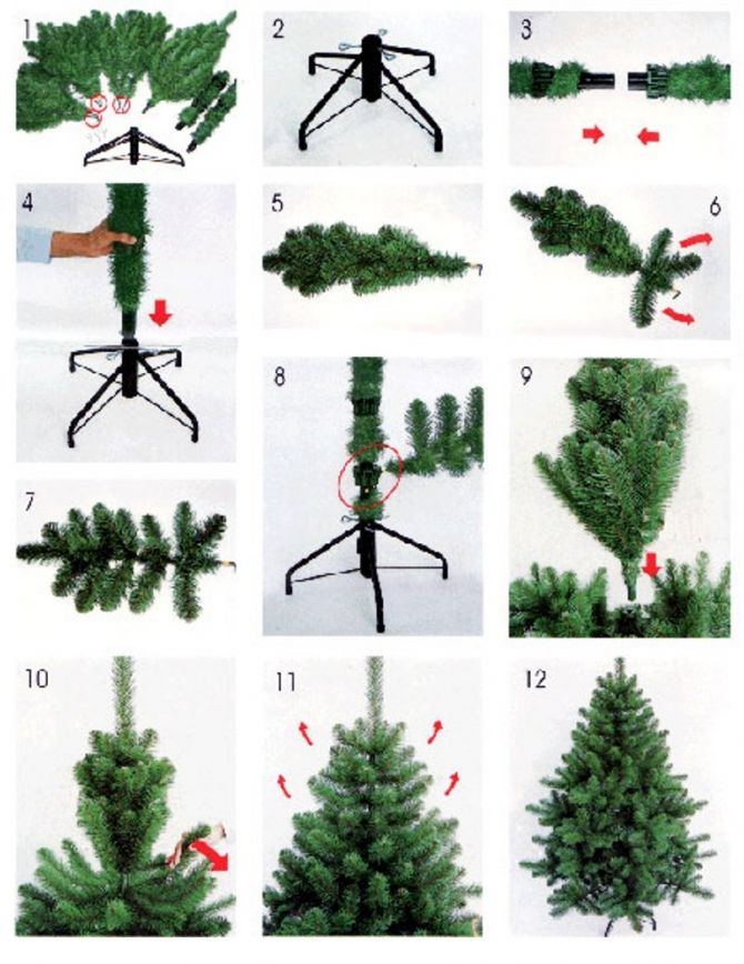 Comment assembler un sapin de Noël artificiel pliable.