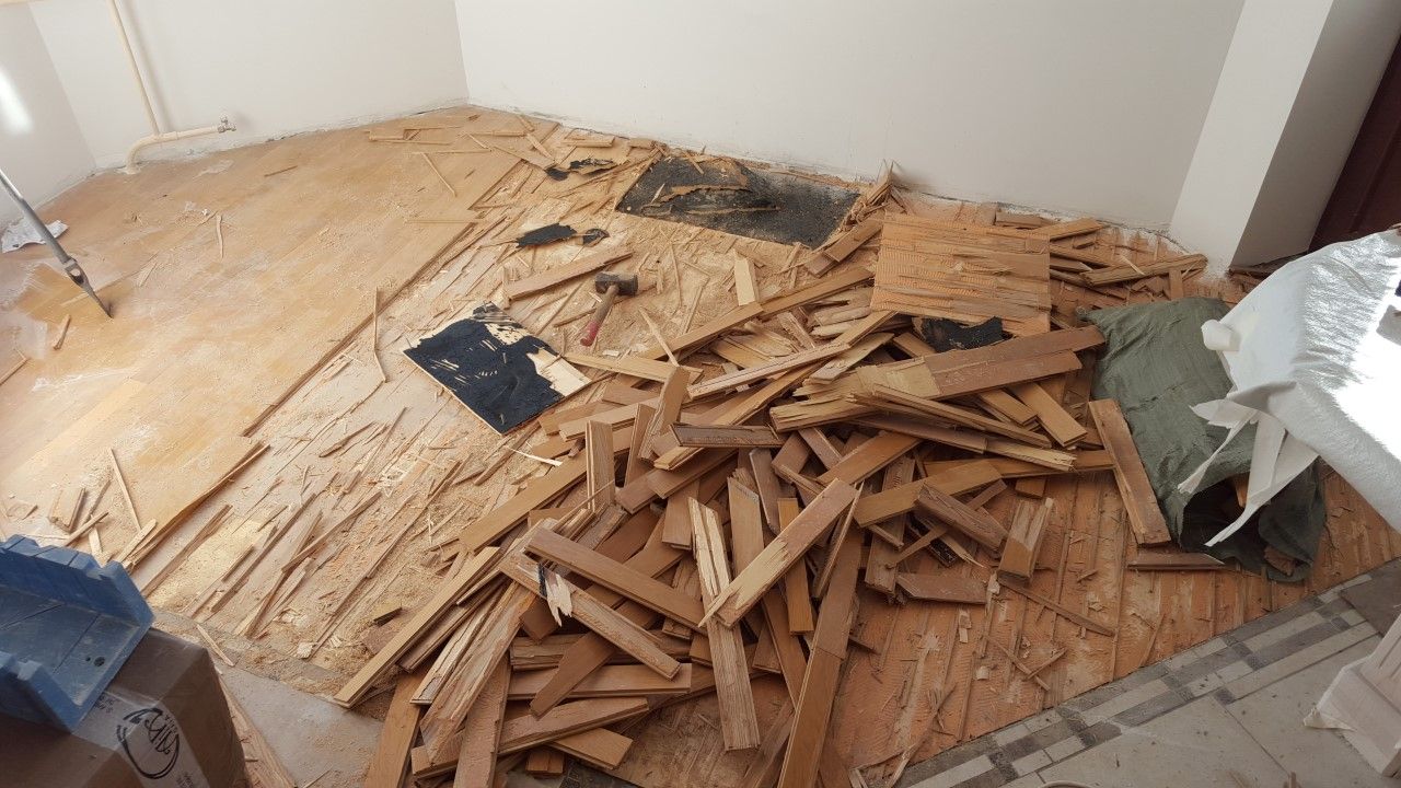 Démontage de l'ancien revêtement