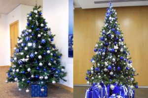 Comment décorer un sapin de Noël dans les tons bleu et argent