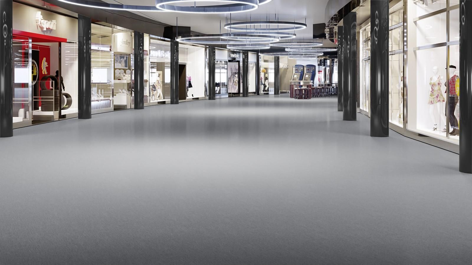 Linoléum dans les espaces publics.