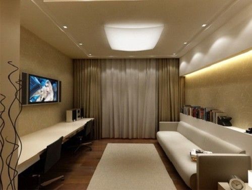 Lustre plat pour plafond tendu.