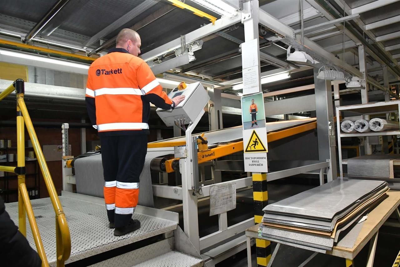 Production de linoléum 