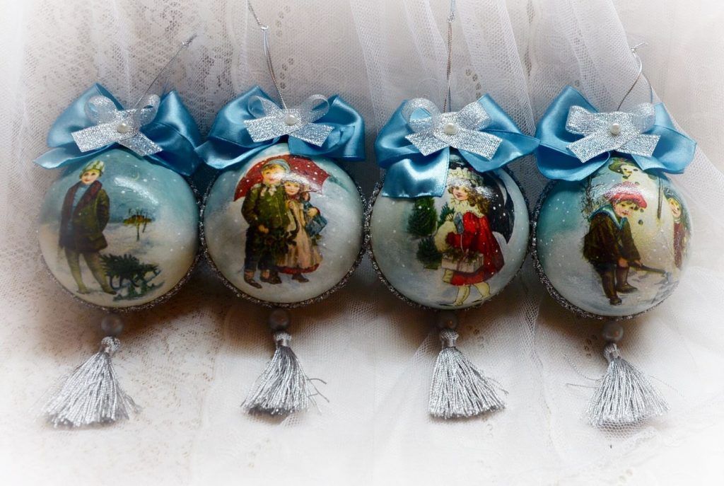 Boules DIY avec photos pour le sapin de Noël