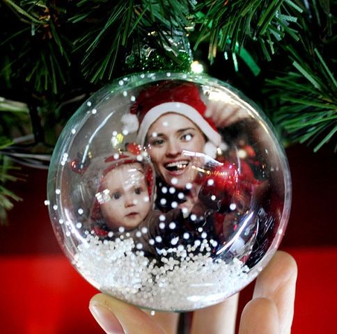 Boules DIY avec photos pour le sapin de Noël