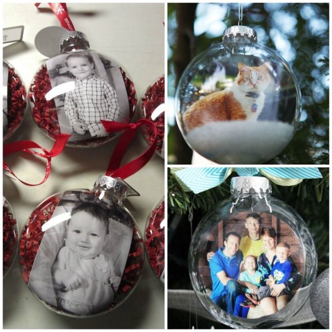 Boules DIY avec photos pour le sapin de Noël