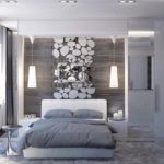 Rideaux pour une chambre grise.