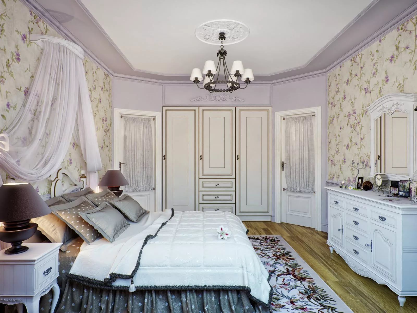 Chambre aux couleurs blanches