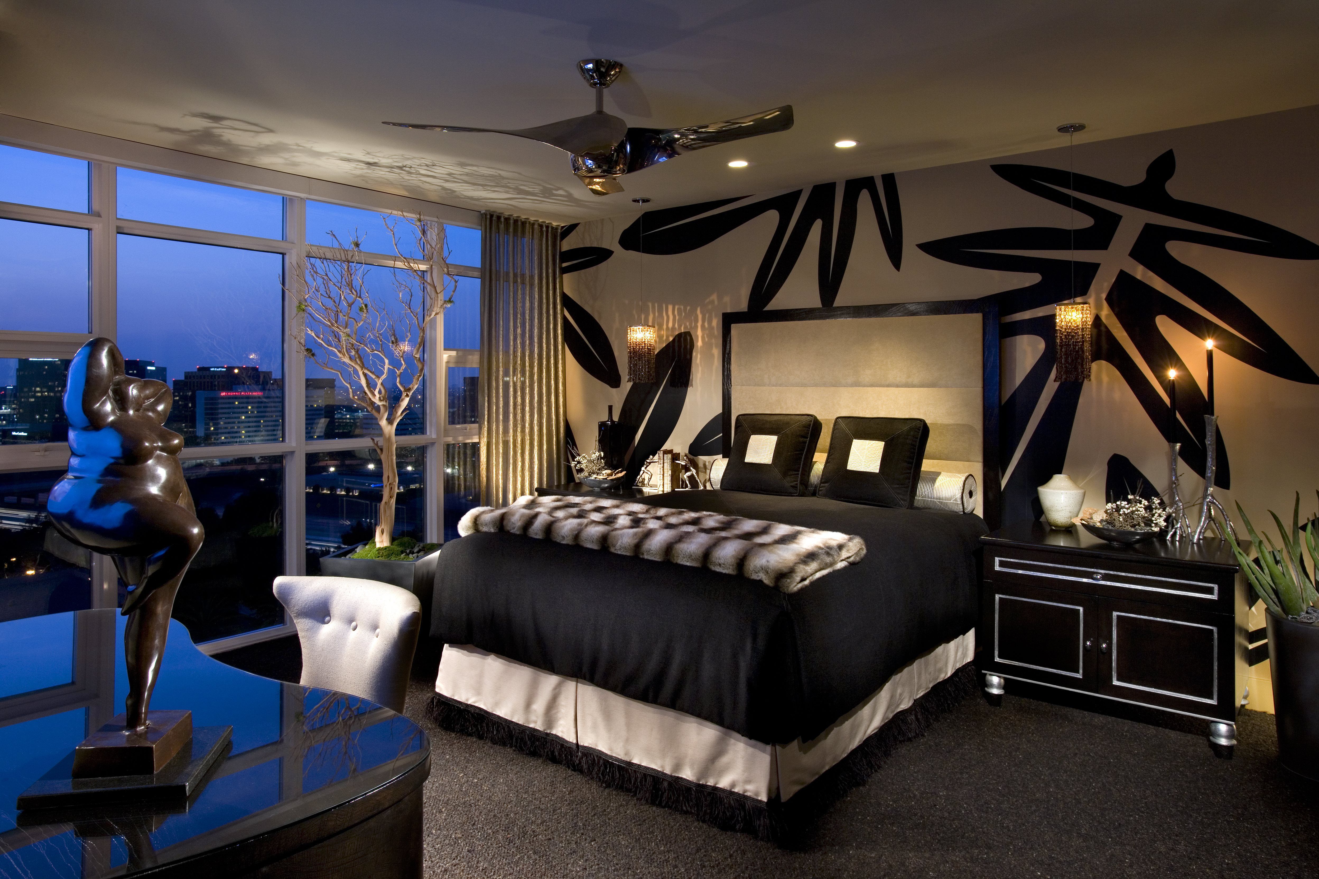 Chambre aux tons noirs