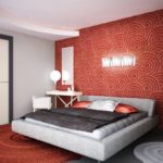 Chambre aux tons rouges