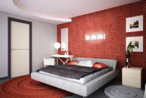 Chambre aux tons rouges