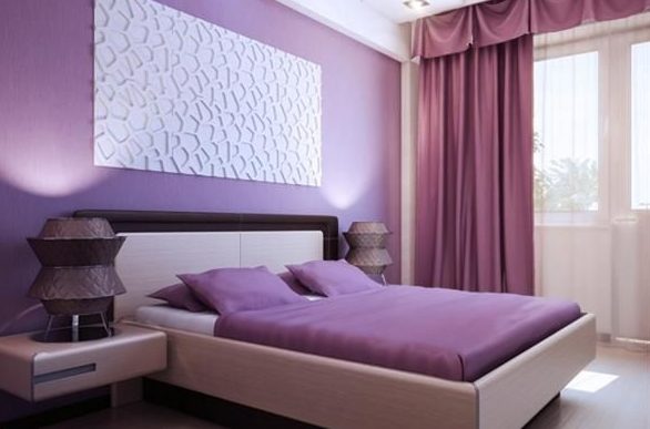 Chambre aux tons lilas