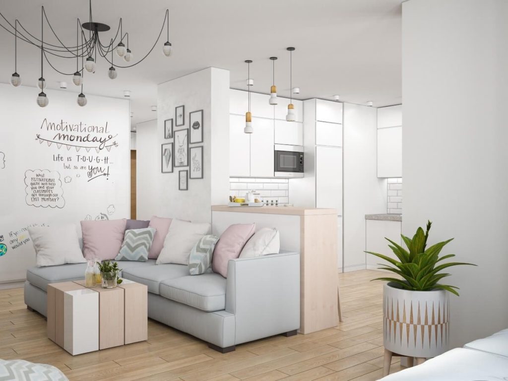 Chambre à coucher dans le style hygge