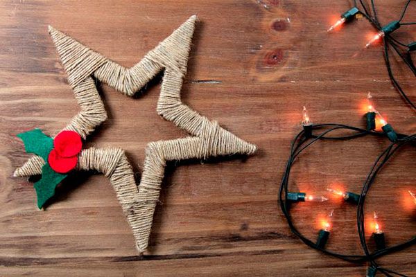 Étoile sur le sapin de Noël