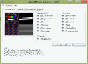 recherche de pixels morts 