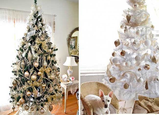 Options pour un décor blanc et or.