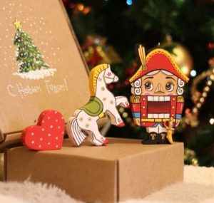 Jouet casse-noisette pour sapin de Noël