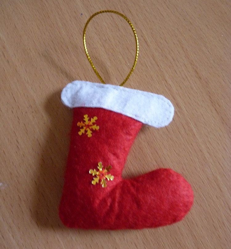 Bottes en feutre pour un sapin de Noël