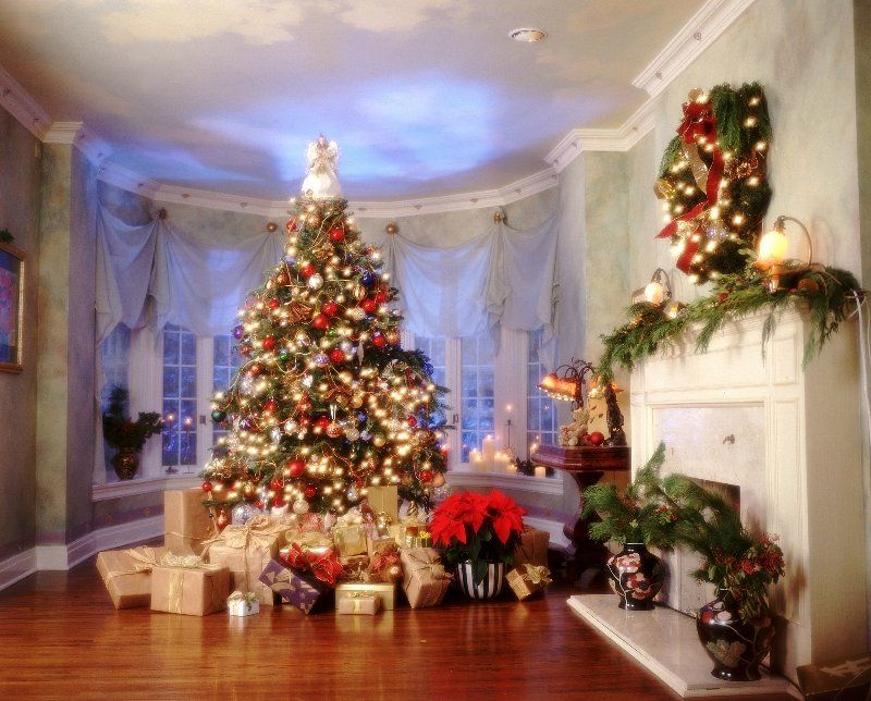 Sapin de Noël décoré