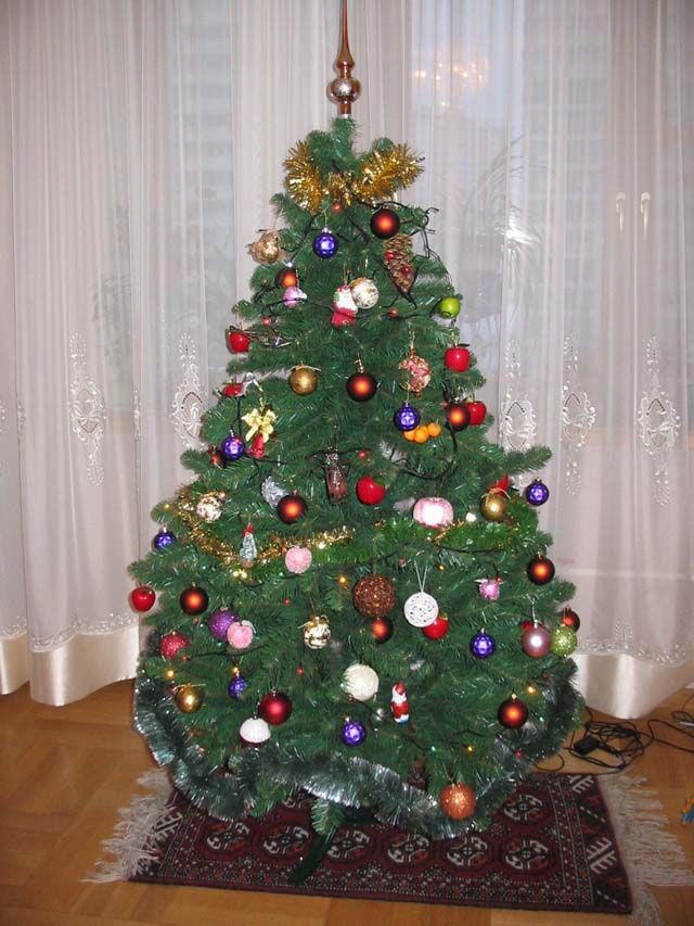 Sapin de Noël décoré